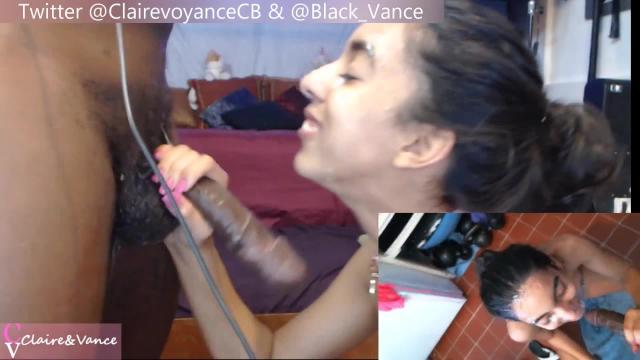 Extra sloppy messy dripping bbc blowjob and deepthroat by claire black