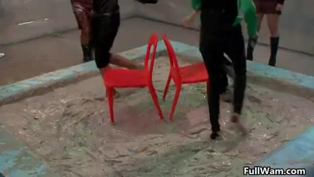 Mud combating babes love getting